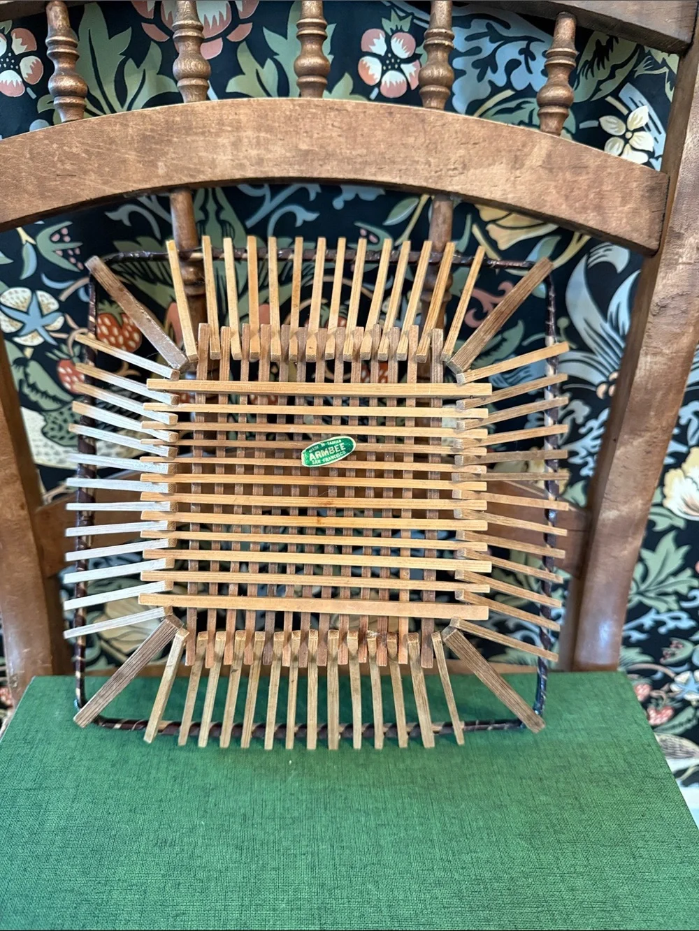 Vintage Armbee Mid Century Modern Bamboo Basket